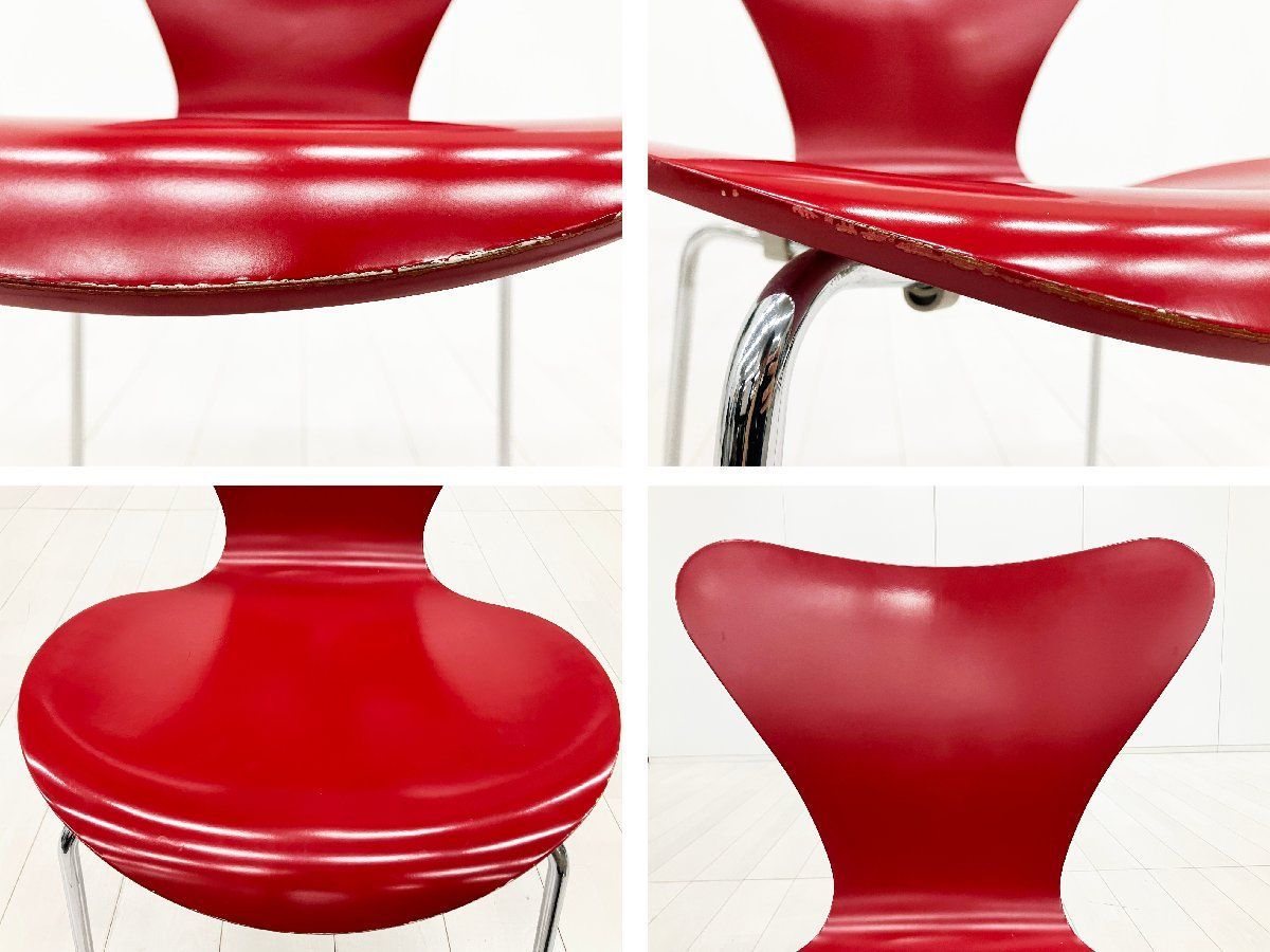 4A)Fritz Hansen/フリッツハンセン□セブンチェア□ラッカー/レッド