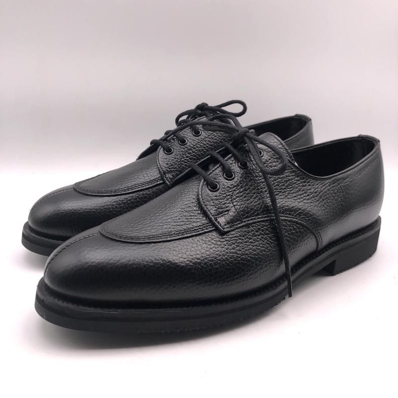 【中古】SANDERS Venice Black Grain Split Toe Derby Shoe Rubber Sole サイズUS7 ブラック 2483BG サンダース[17]