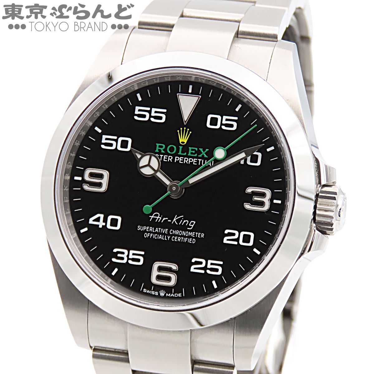 ロレックス ROLEX エアキング 126900 ブラック SS アラビア 黒文字盤 箱・保証書付き 腕時計 メンズ 自動巻 オイスターブレス ランダム番 101858219