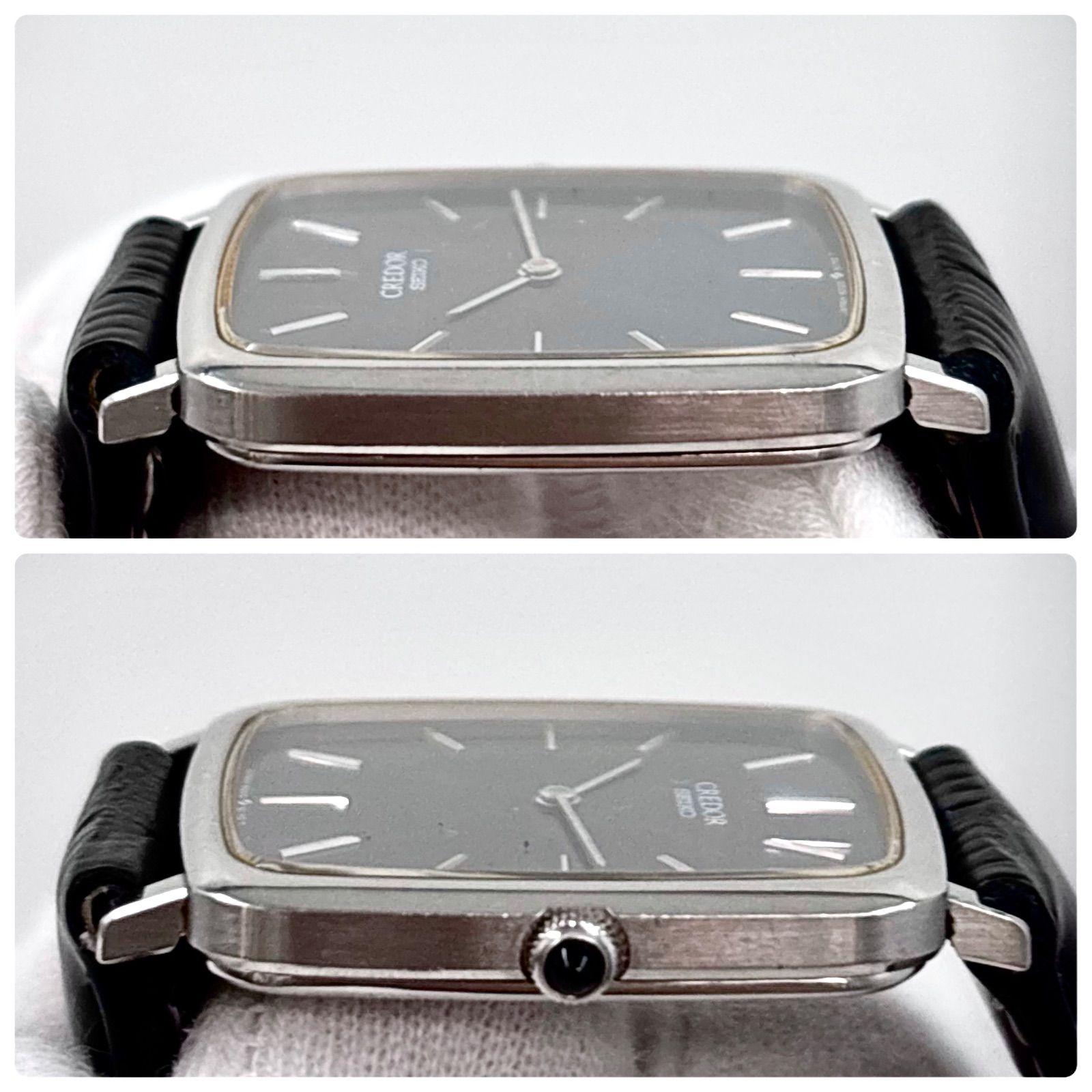 稼働/新品電池】SEIKO/セイコー CREDOR/クレドール 腕時計 ブルー文字