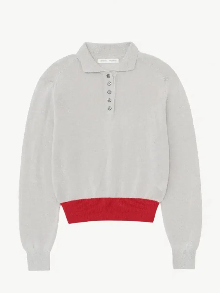ムンダル 夏 ニット Thierry Collar Knit ライトグレー