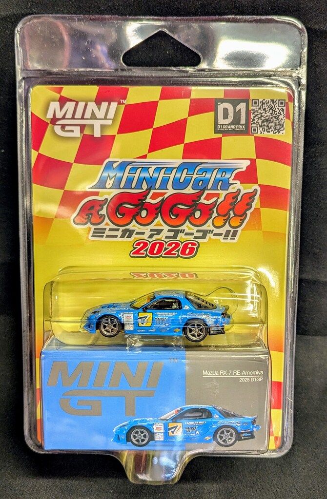 TSM MODEL 1/64MINI GT MINICAR A GOGO!!2026 MAZDA RX-7 RE-Amemiya 2025 D1GP