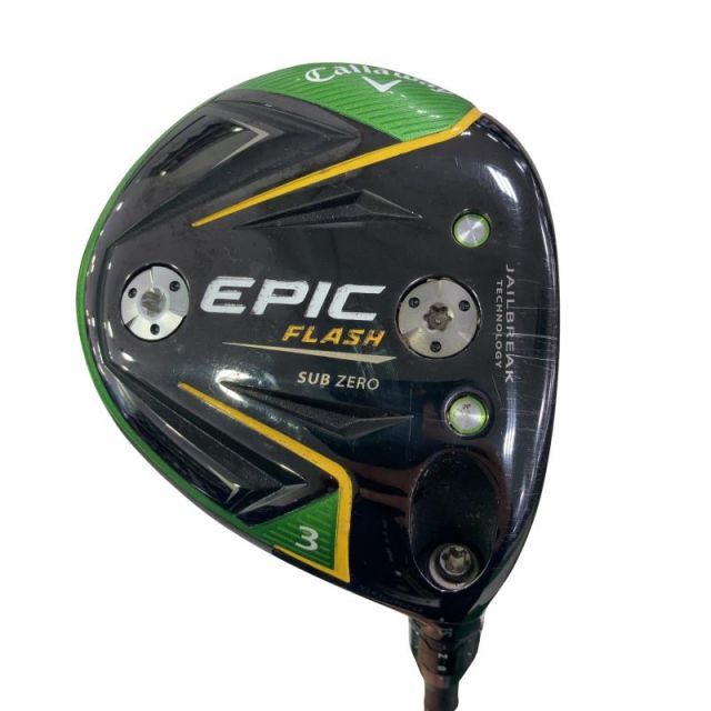 【中古】 キャロウェイ EPIC FLASH SUBZERO 3W フェアウェイウッド FW 純正特注シャフト (フレックスS) メンズ 男性用 右利き 右用 Bランク ゴルフクラブ