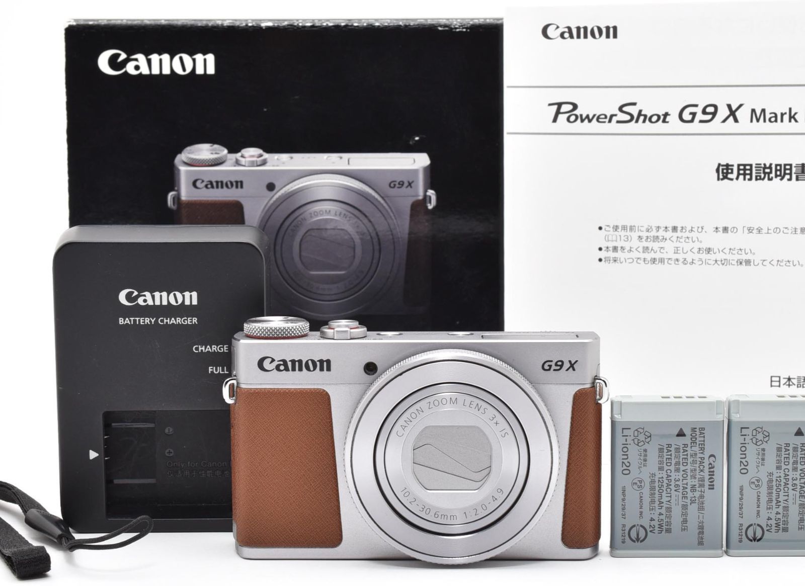 [超美品] Canon キヤノン PowerShot G9X Mark II シルバー コンパクトデジタルカメラ 箱付 #2926468A