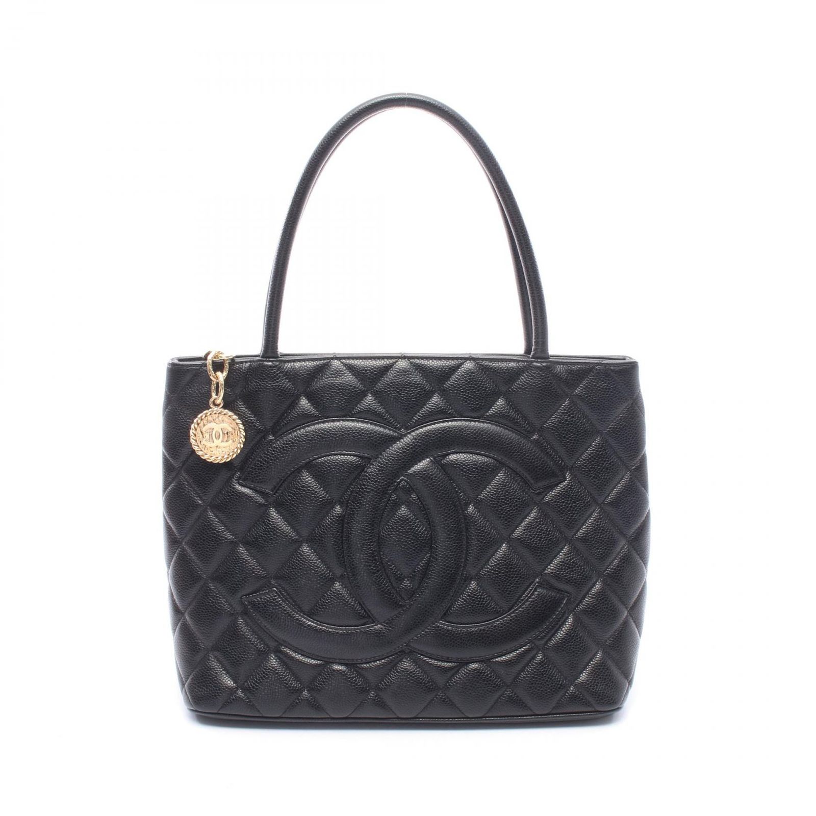 シャネル CHANEL トートバッグ 復刻トート ブラック キャビアスキン(グレインドカーフ) 復刻トート レディース Used A