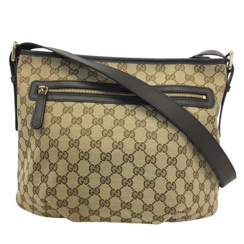 GUCCI【グッチ】ショルダーバッグ　388930　キャンバス　レザー　ベージュブラウン　ダークブラウン系【中古品/USED-AB】質屋　かんてい局那覇店　ｎ3100430927300162