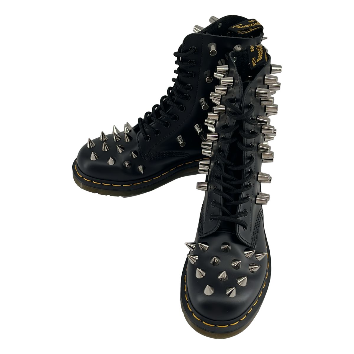【新品】 JUNYA WATANABE / ジュンヤワタナベ | 2025AW | × DR. MARTENS THE 1490 BOOT 10ホールブーツ | UK4 | ブラック/シルバー | レディース