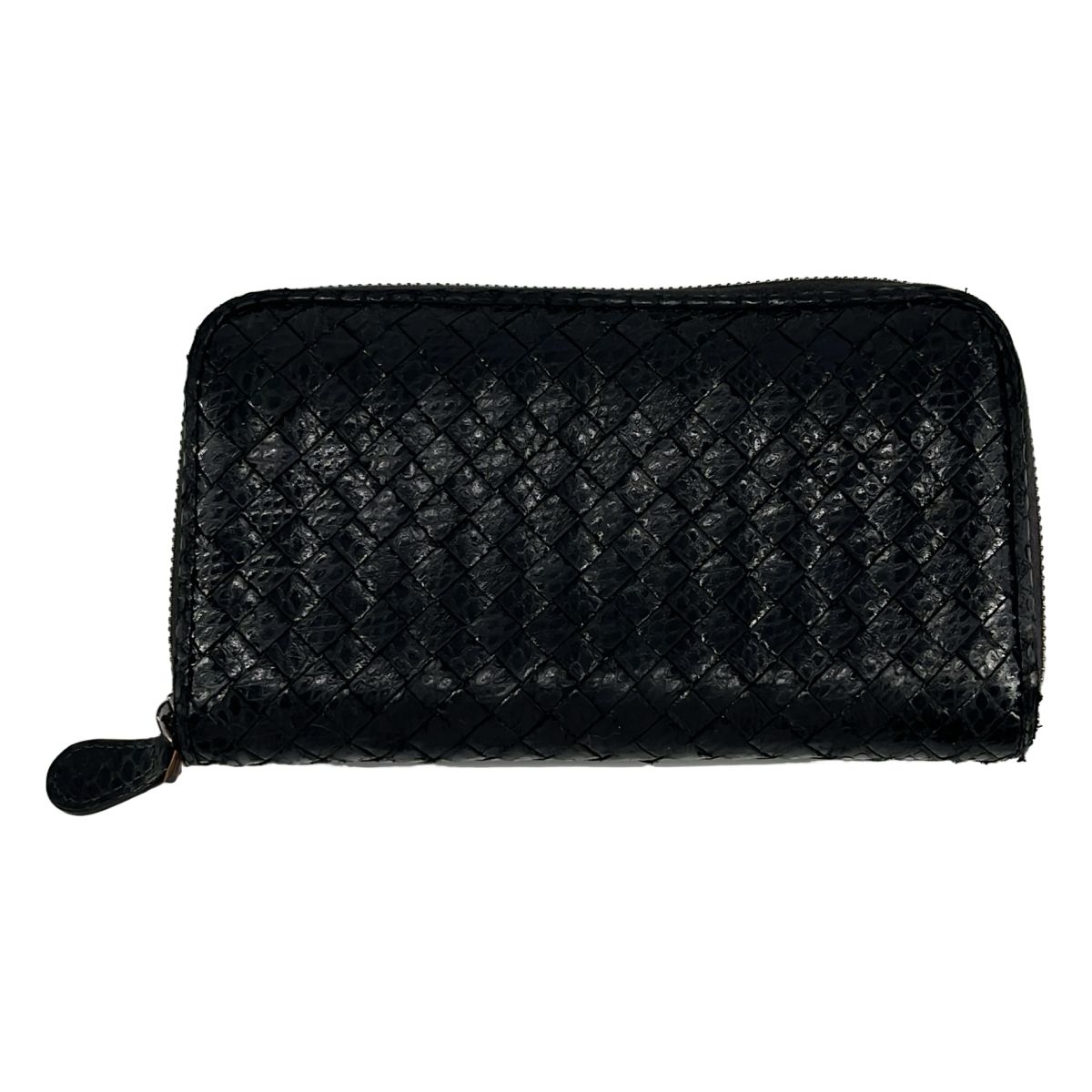 BOTTEGA VENETA / ボッテガヴェネタ | イントレチャートレザー パイソン ロングウォレット | ブラック | メンズ 9,023円