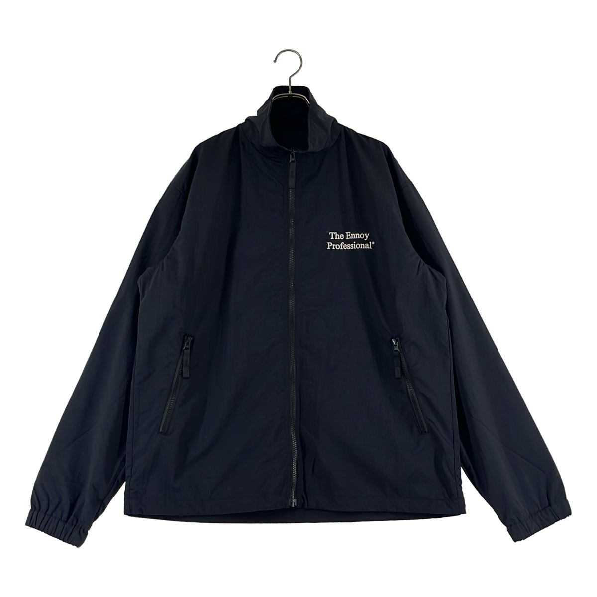 【美品】 The Ennoy Professional / ザエンノイプロフェッショナル | Nylon Jacket ナイロン ロゴ ジャケット | M | ブラック | メンズ