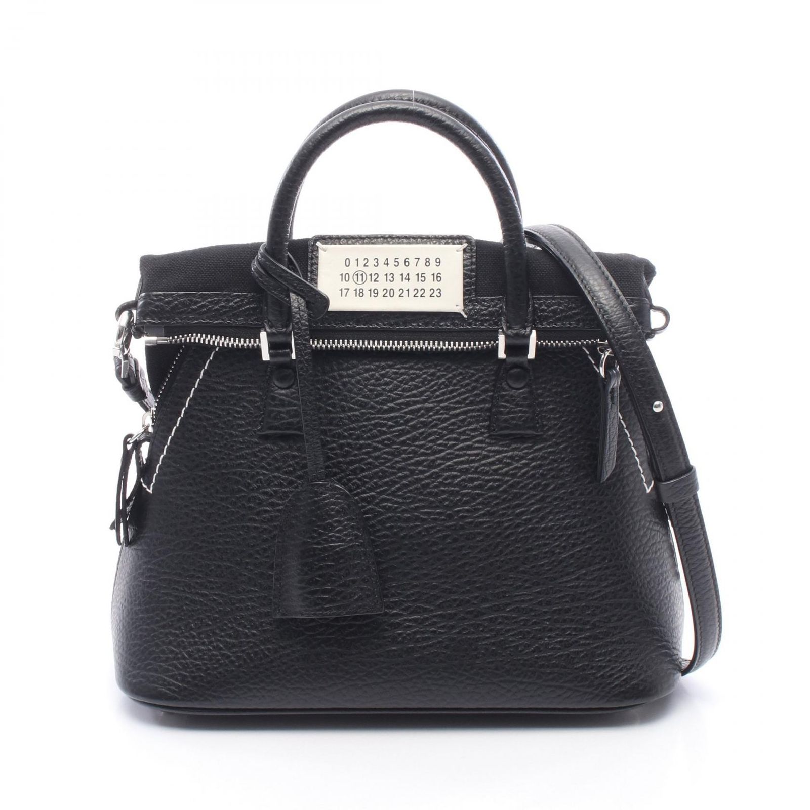 メゾンマルジェラ11 Maison Margiela 11 ハンドバッグ 5AC ミニバッグ 2WAY S56WG0082 ブラック レザー 5AC ミニ 2wayハンド レディース Used A