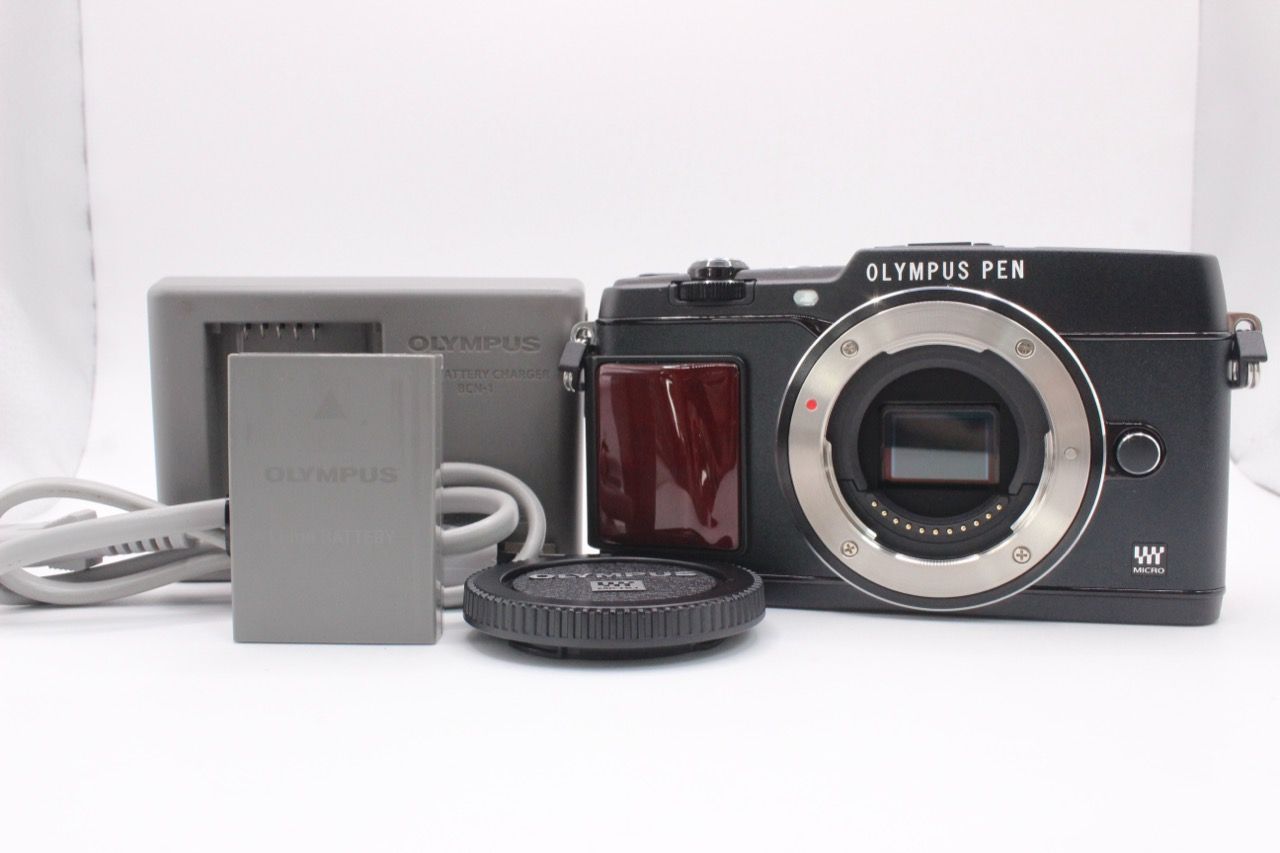★良品★ オリンパス OLYMPUS PEN E-P5 ボディ プレミアムモデル ブラック ショット数 3,647回 #2225@d RO4994