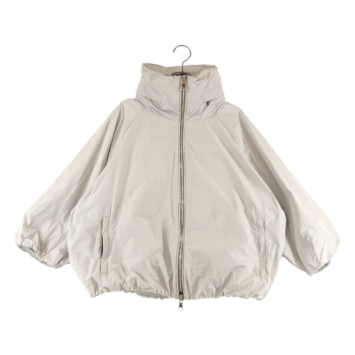 MONCLER / モンクレール | TEULIE / トゥーリエ 2WAY フーデッドショートブルゾン | 1 | ライトグレー | レディース