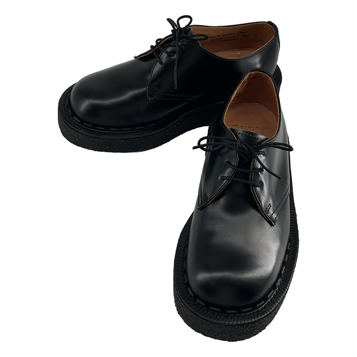COMME des GARCONS GIRL / コムデギャルソンガール | × GEORGE COX レースアップ レザー シューズ | 4 | ブラック | レディース