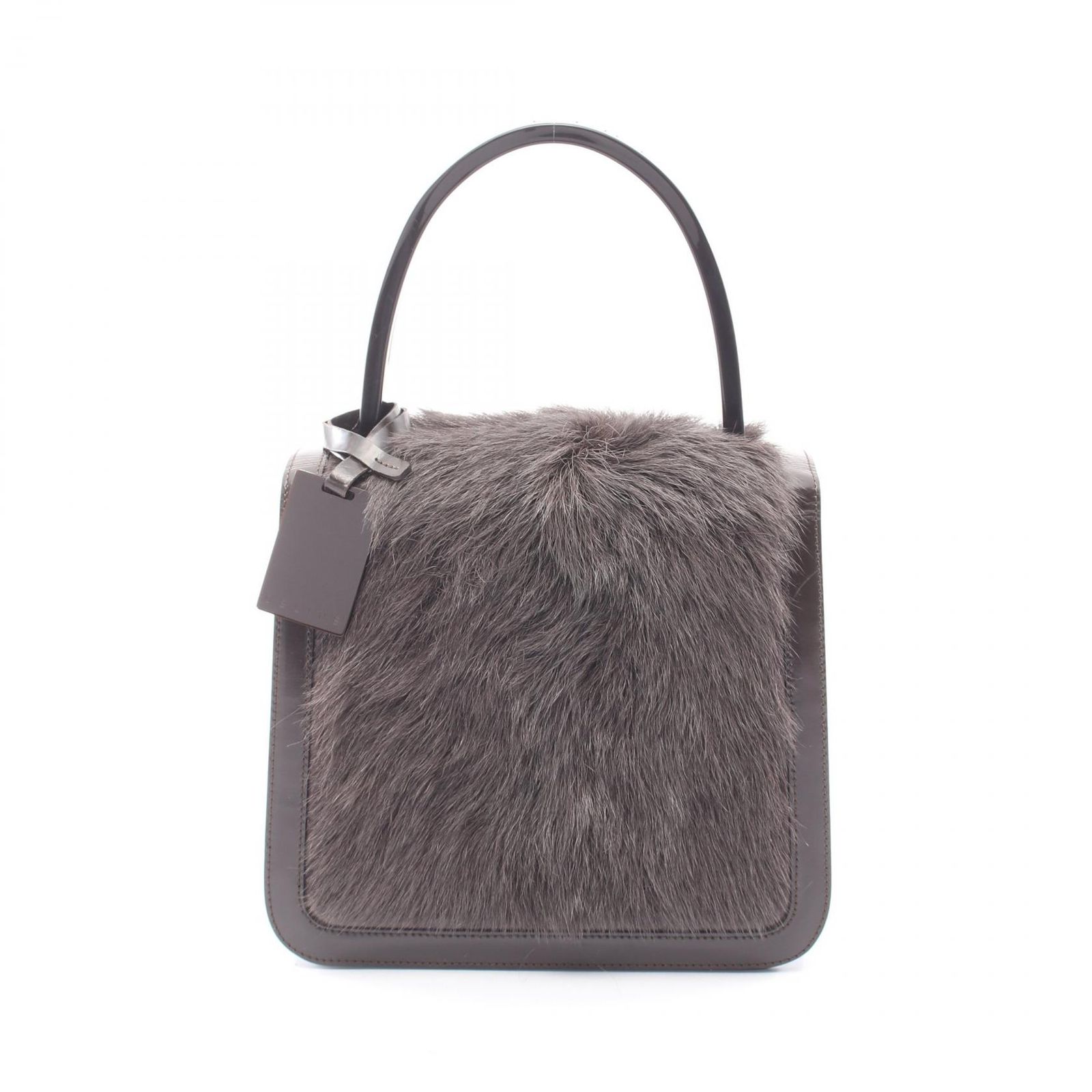 セリーヌ CELINE ハンドバッグ ダークブラウン レザー ハンドバッグ レディース Used B