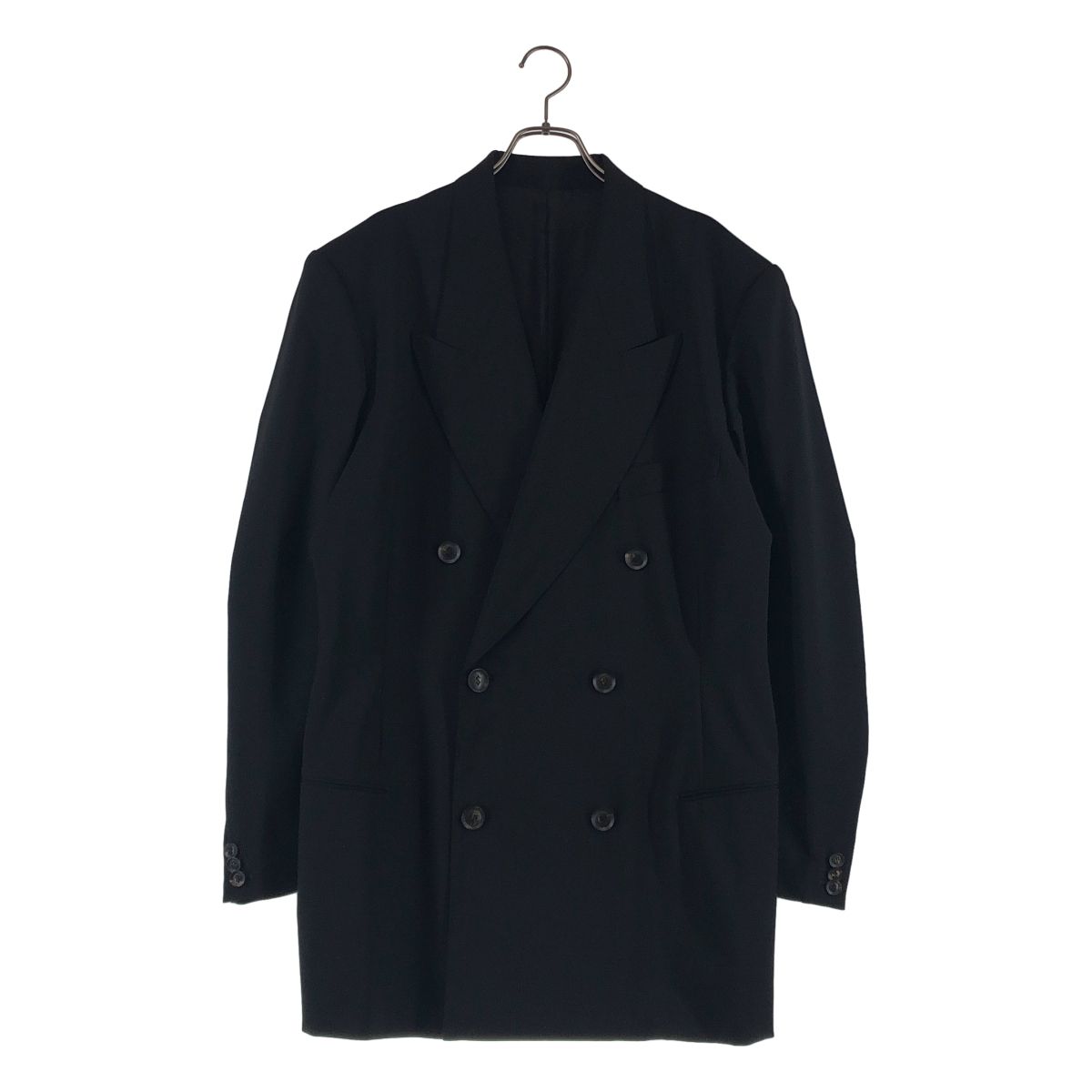 【美品】 SOSHIOTSUKI / ソウシオオツキ | 2025SS | 6B DOUBLE BREASTED SHAPED JACKET / ダブル シェイプド ジャケット / 総裏地 | 46 | ブラック | メンズ