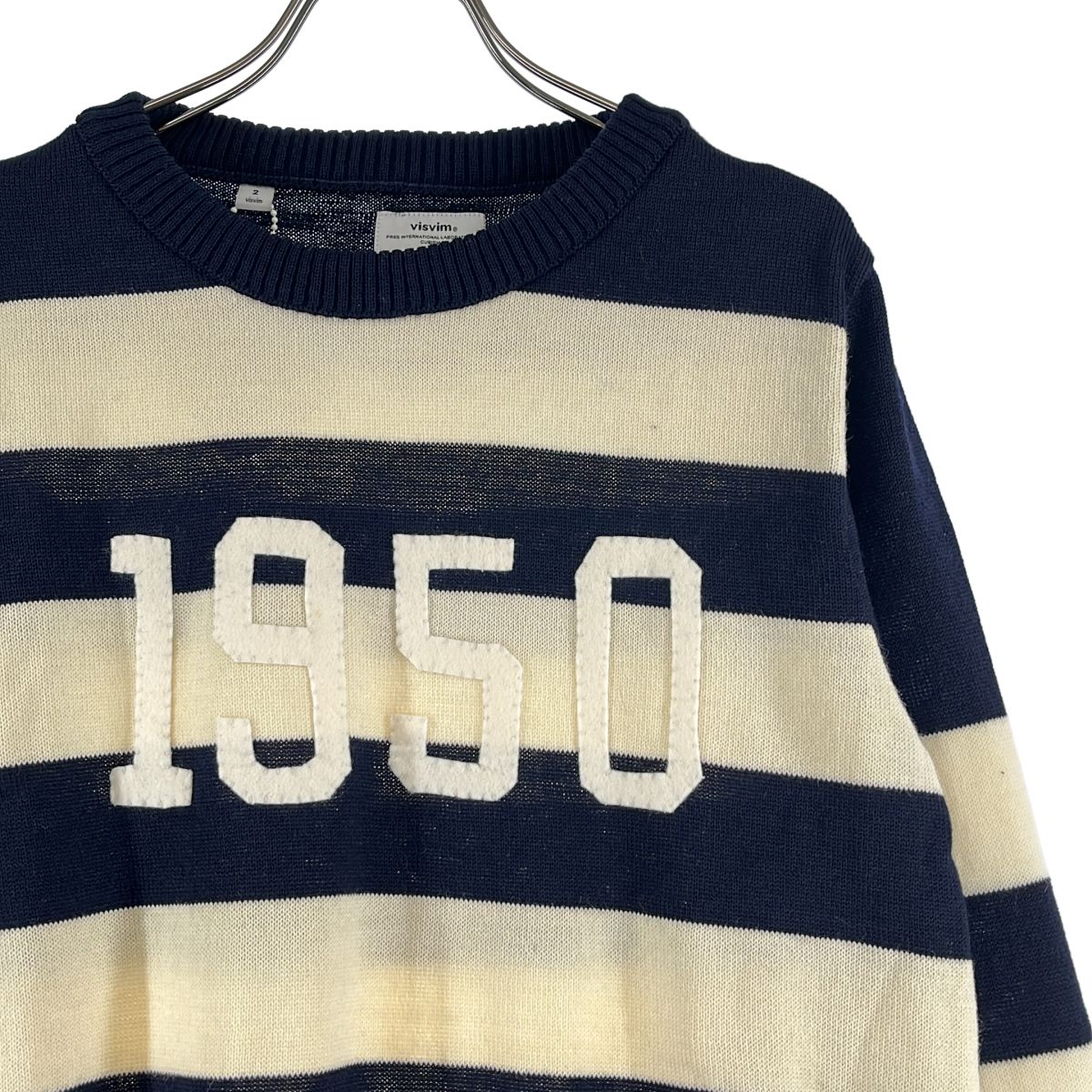 美品】 visvim / ビズビム | CREW NECK SWEATER ウール ボーダー 
