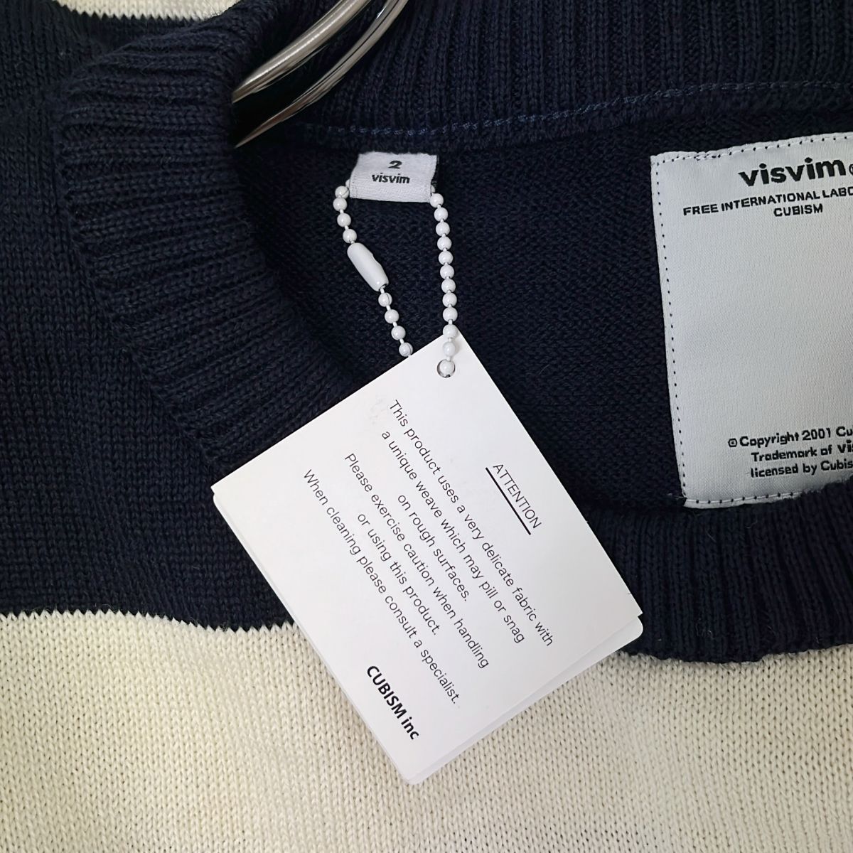 美品】 visvim / ビズビム | CREW NECK SWEATER ウール ボーダー 