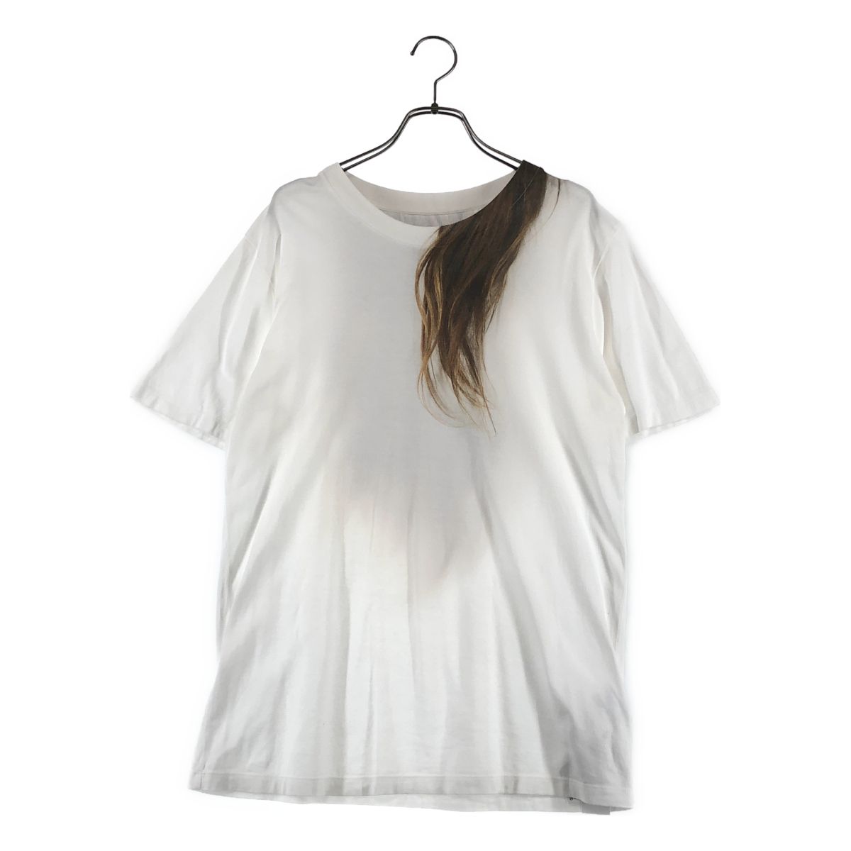 MM6 Maison Margiela / エムエムシックスメゾンマルジェラ | 2022SS | コットン ヘアプリント ハーフスリーブ Tシャツ | S | ホワイト | レディース