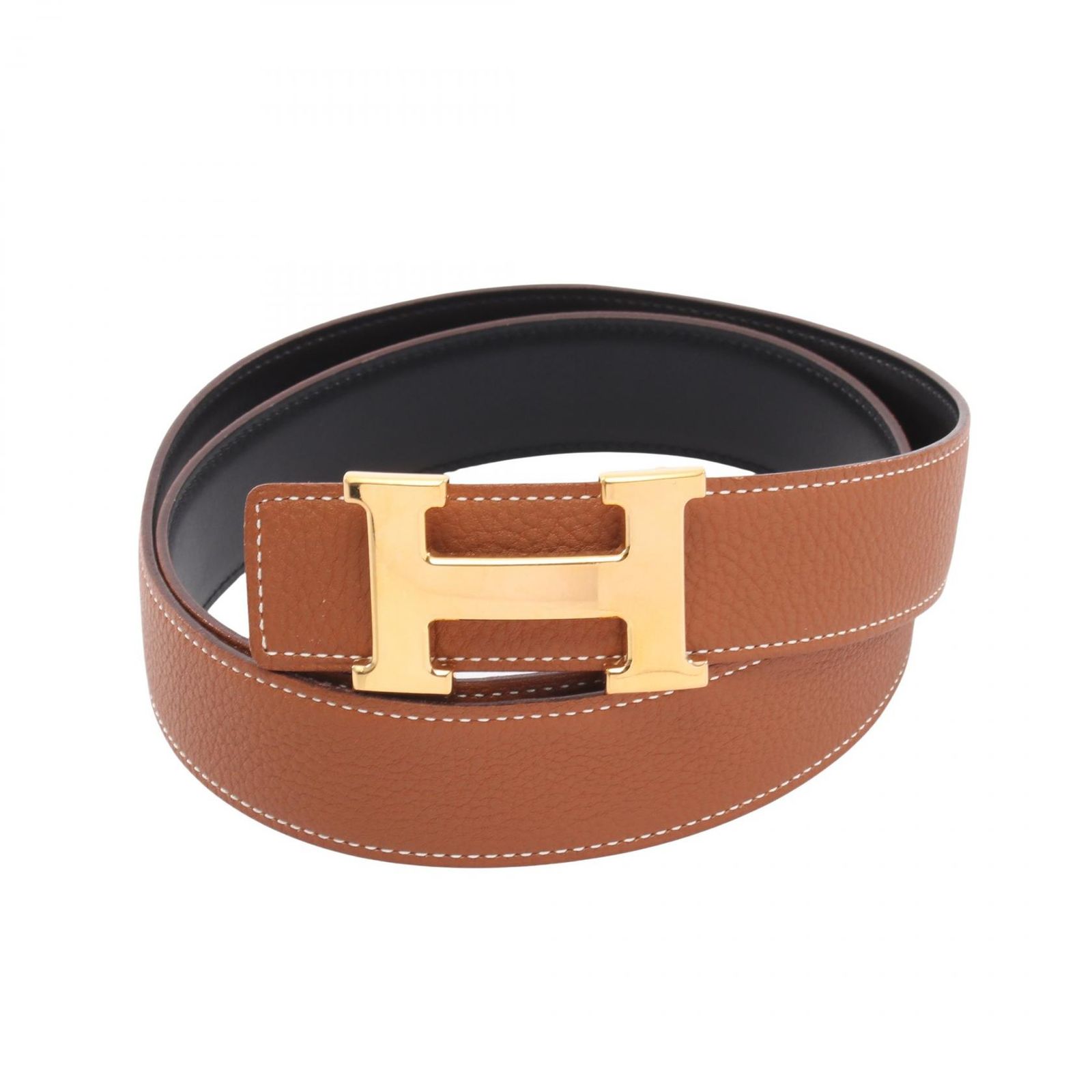 エルメス HERMES ベルト コンスタンス Hベルト ゴールド リバーシブル カーフ（牛革） ベルト メンズ Used A