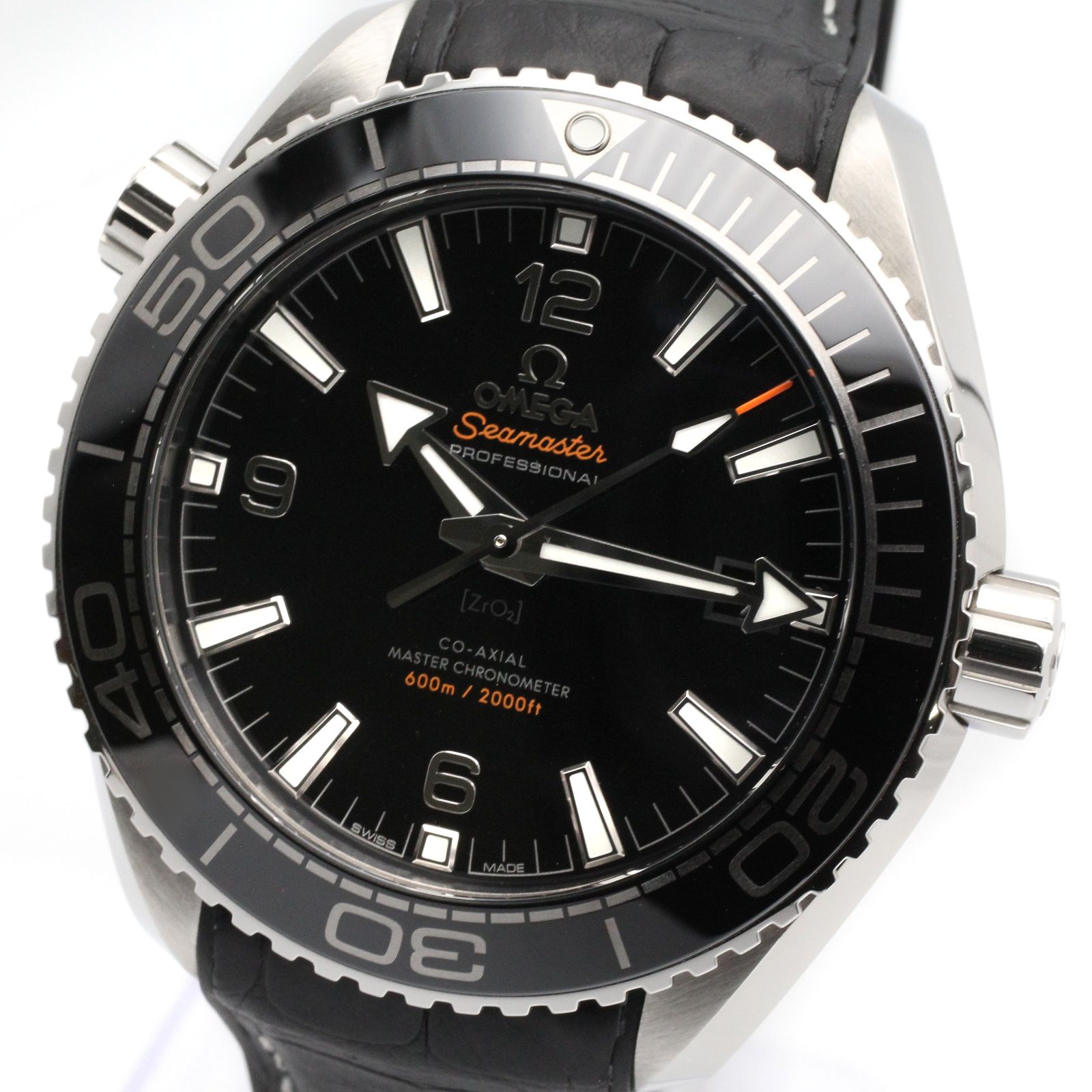 オメガ OMEGA 腕時計 シーマスター プラネットオーシャン 215.33.44.21.01.001 ブラック ステンレススチール ラバーベルト シーマスター プラネットオーシャン メンズ