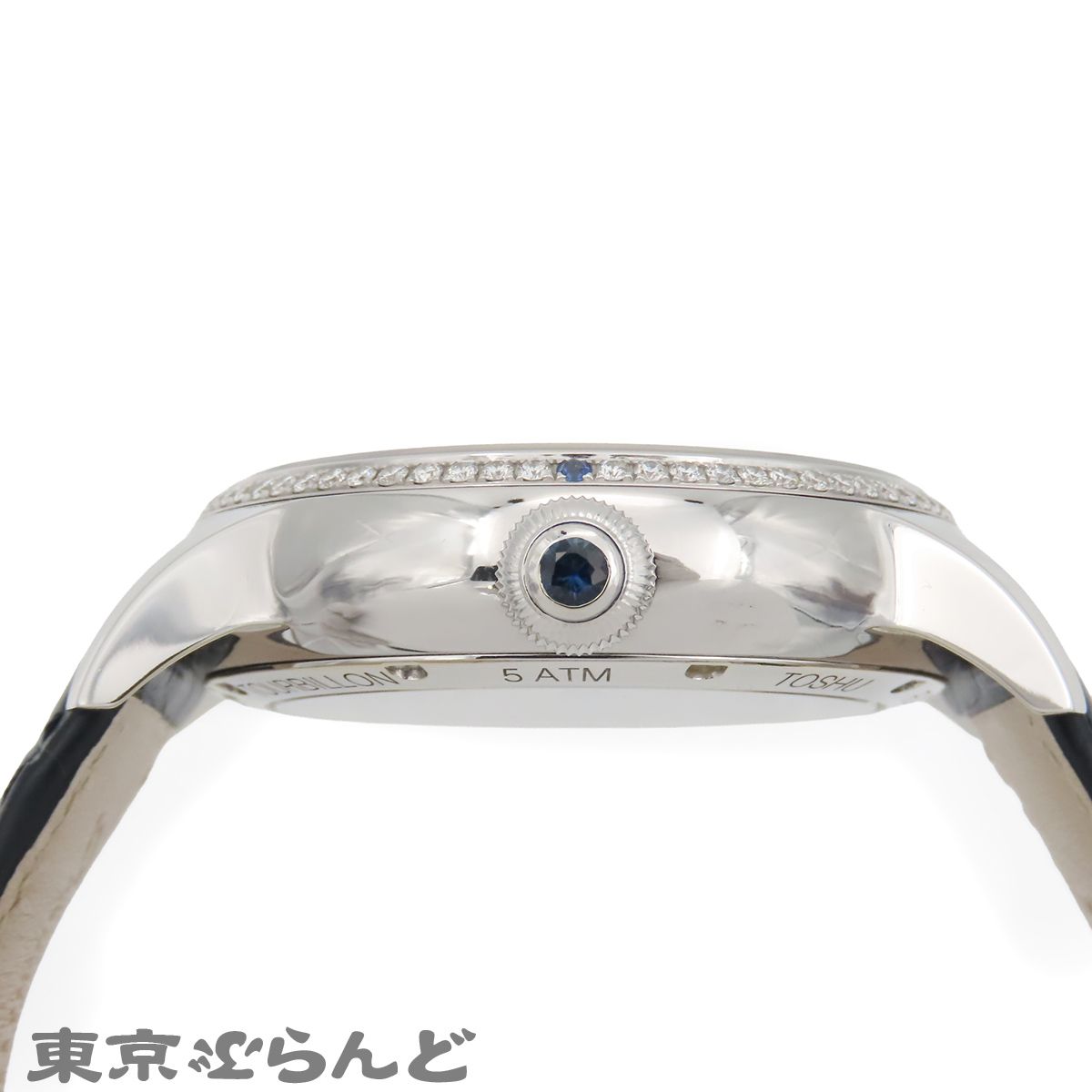 深見東州 T.Fukami センタートゥールビヨン ブルー K18WG アリゲーター