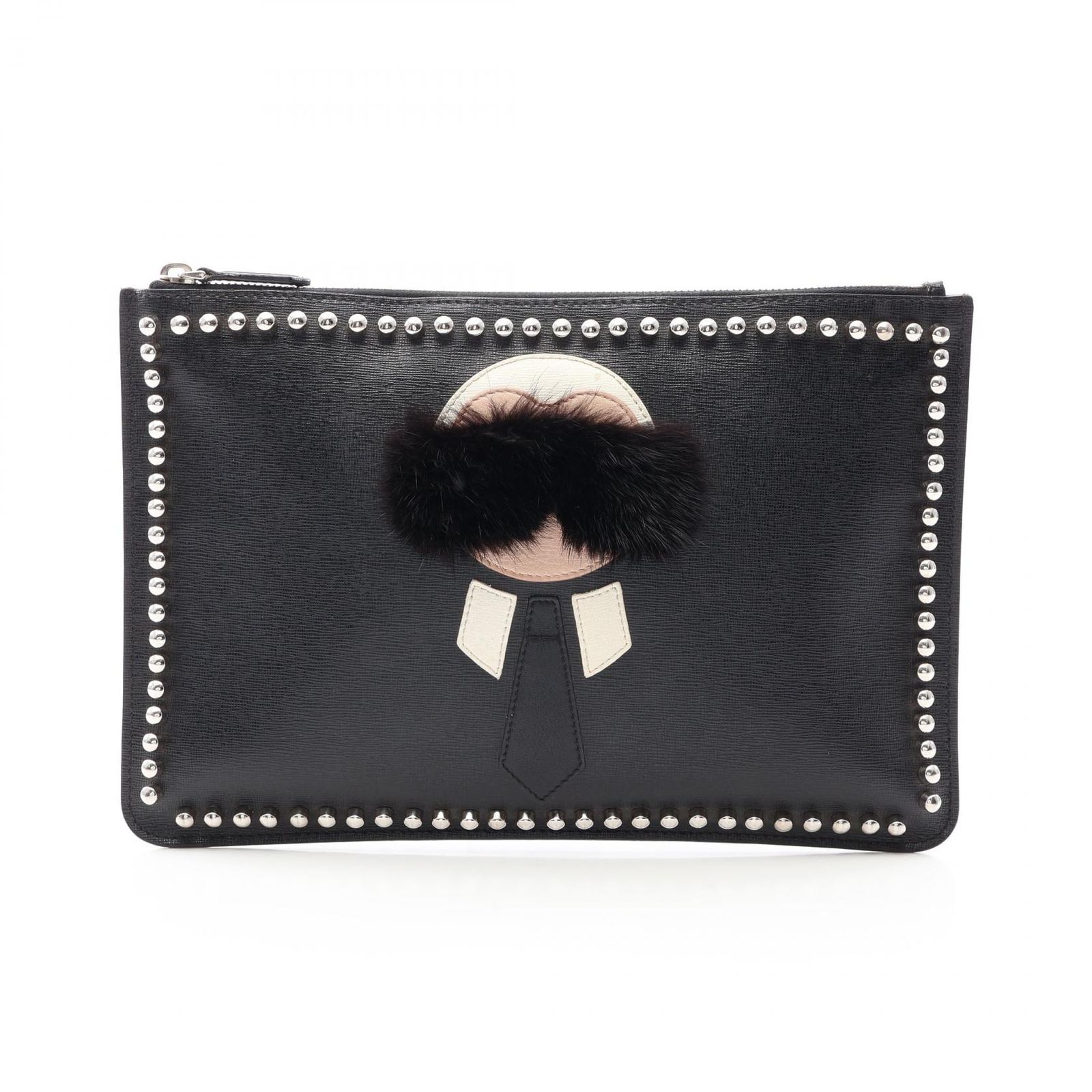 フェンディ FENDI KARLITO セカンドバッグ クラッチバッグ バッグ レザー メンズ ブラック系 【中古】 フェンディ FENDI セカンドバッグ クラッチバッグ KARLITO ブラック