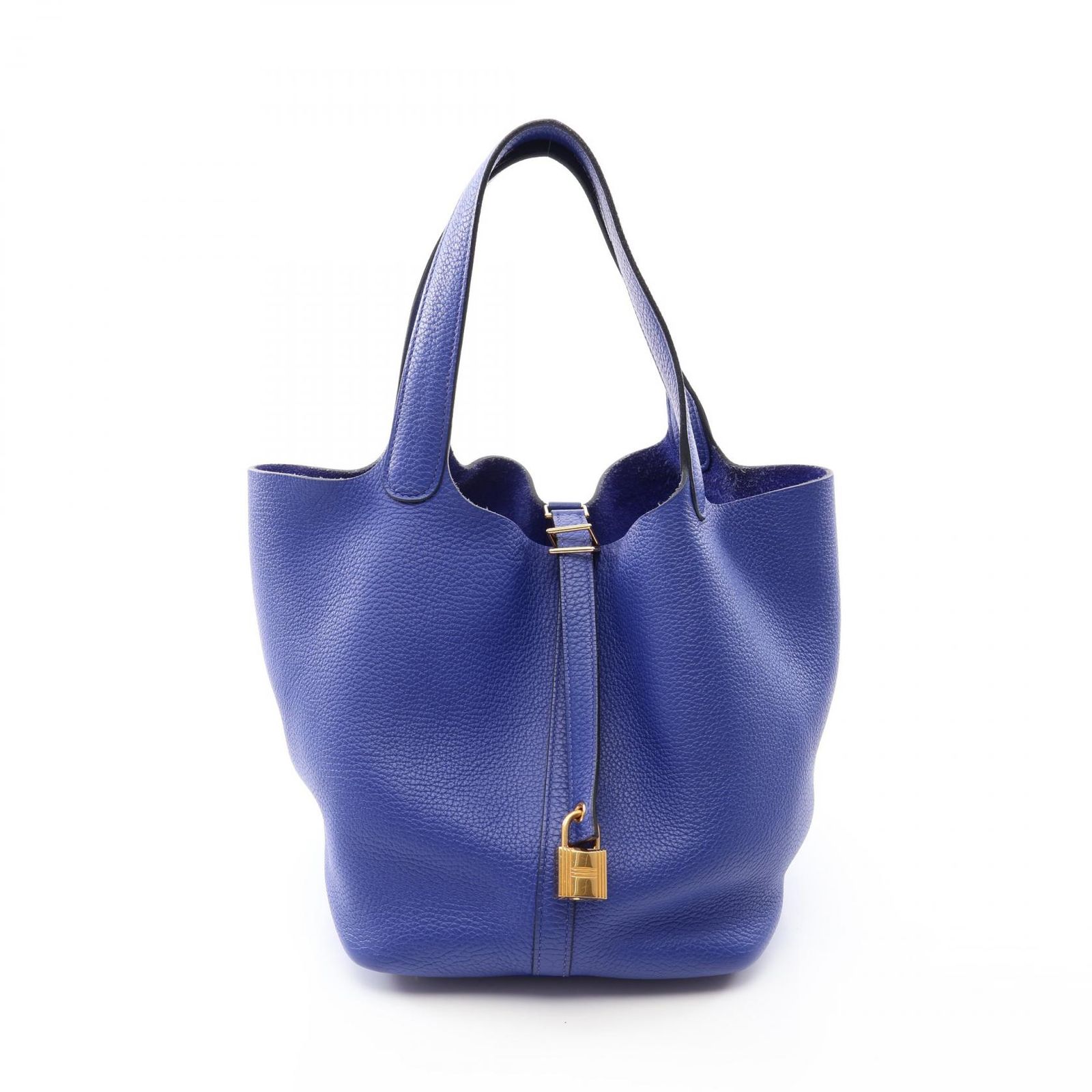 エルメス HERMES ハンドバッグ ピコタンロックMM ブルーエレクトリック レザー ピコタンロックMM ブルーエレクトリック レディース Used A