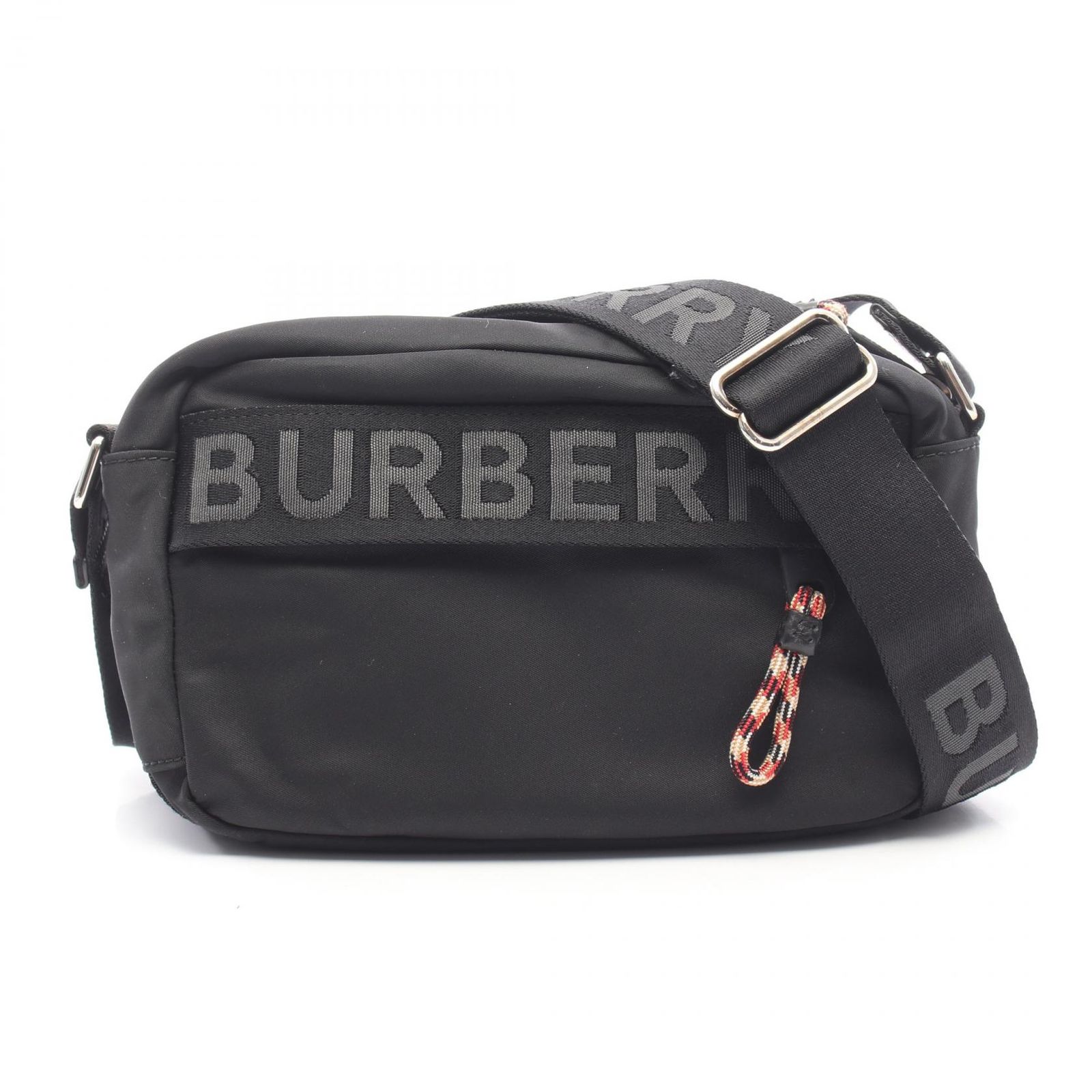 バーバリー BURBERRY ウエストバッグ ボディバッグ PADDY ロゴ 8025669 ブラック ナイロン ロゴディテール ボディバッグ ユニセックス Used B