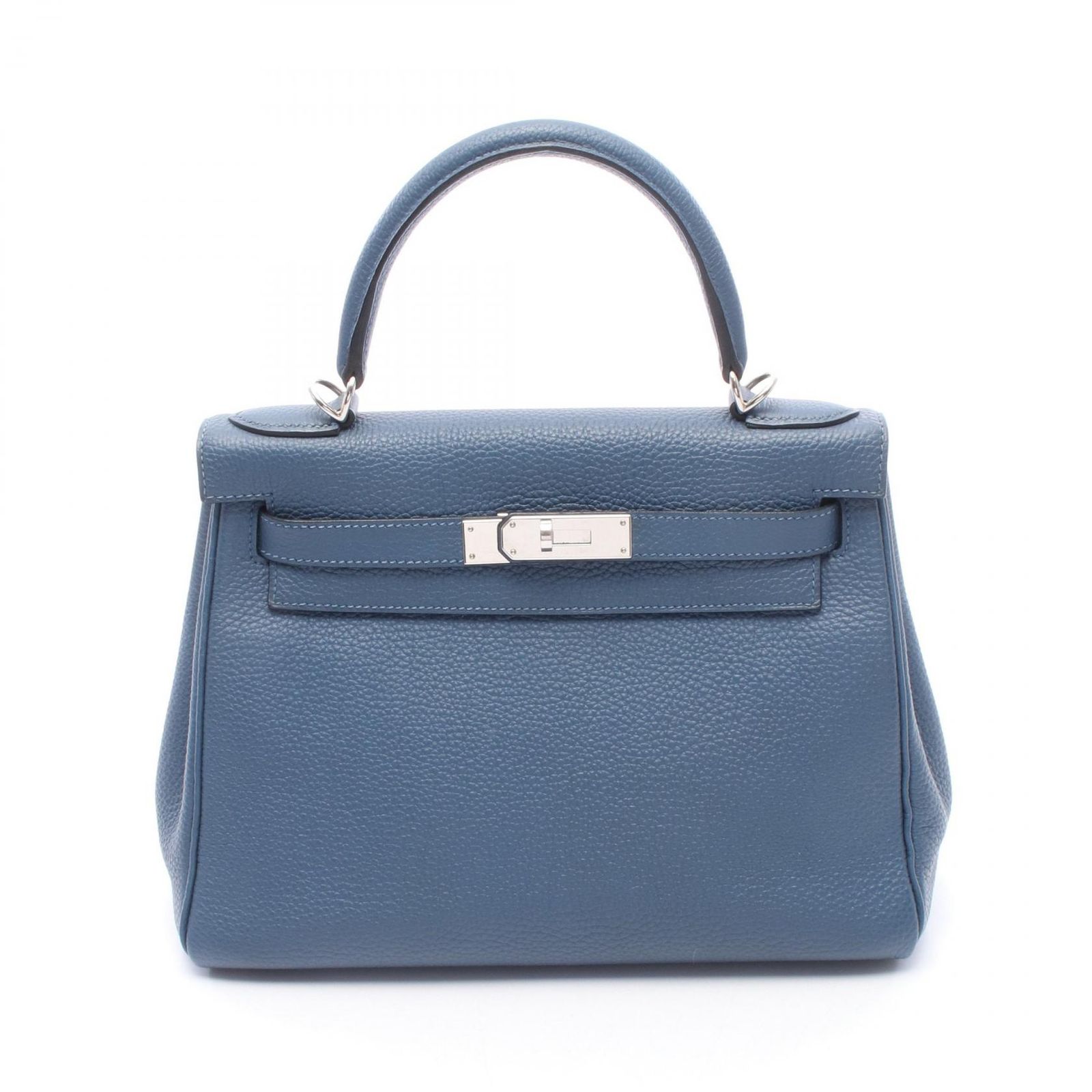 エルメス HERMES ハンドバッグ ケリー28 内縫い 2WAY ブルーアガット レザー ケリー28 ブルーアガット レディース Used A