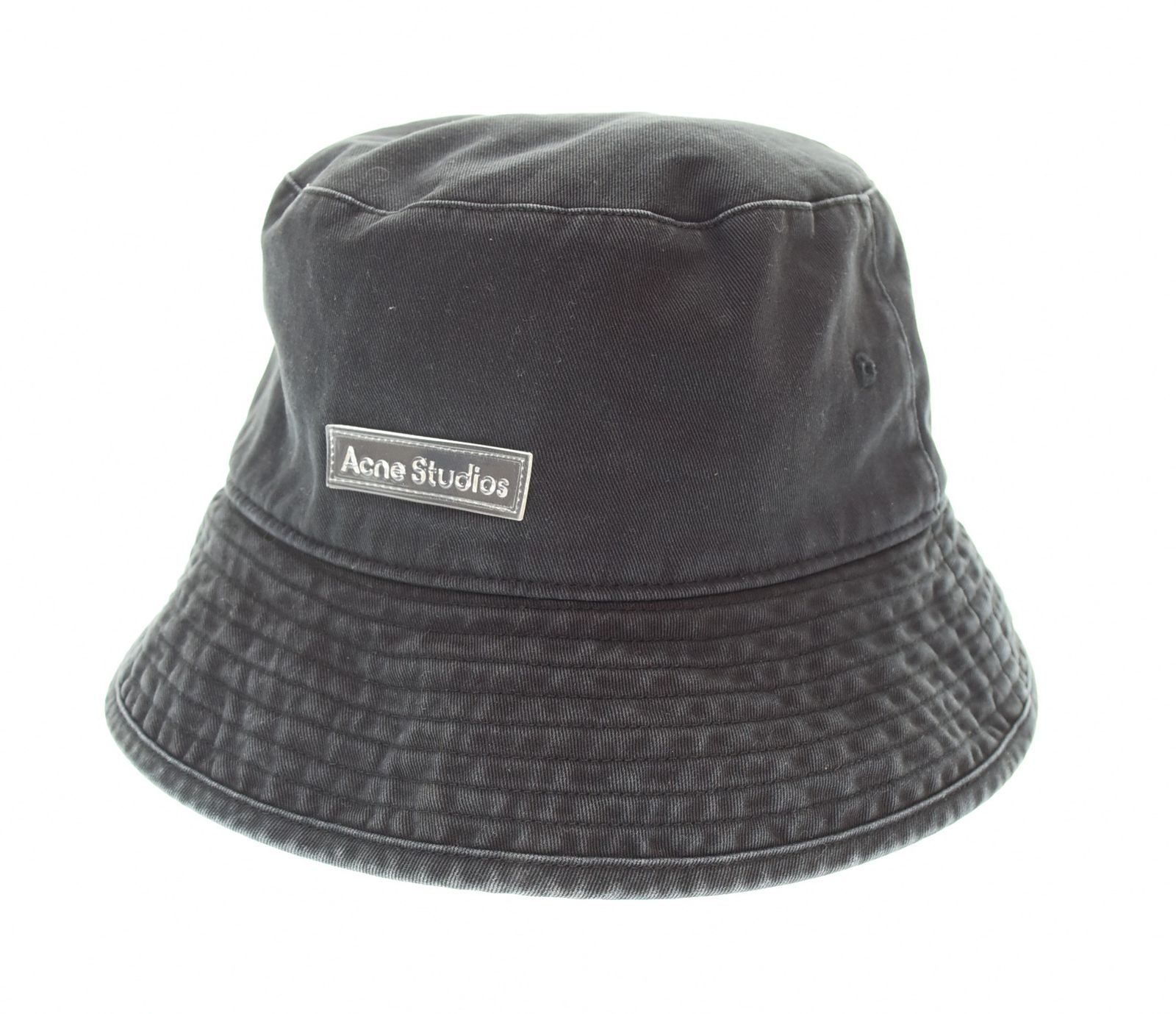 アクネストゥディオズ Acne Studios Logo Patch Bucket Hat ウォッシュ加工 バケットハット ロゴパッチ 帽子 メンズ帽子 ハット ブラック LLサイズ 103H-122
