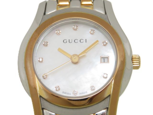 【ノーメンテナンス特価】GUCCI グッチ ウォッチ 5500L 11PD PGP/SS 時計 5500L 腕時計 レディース【中古】431