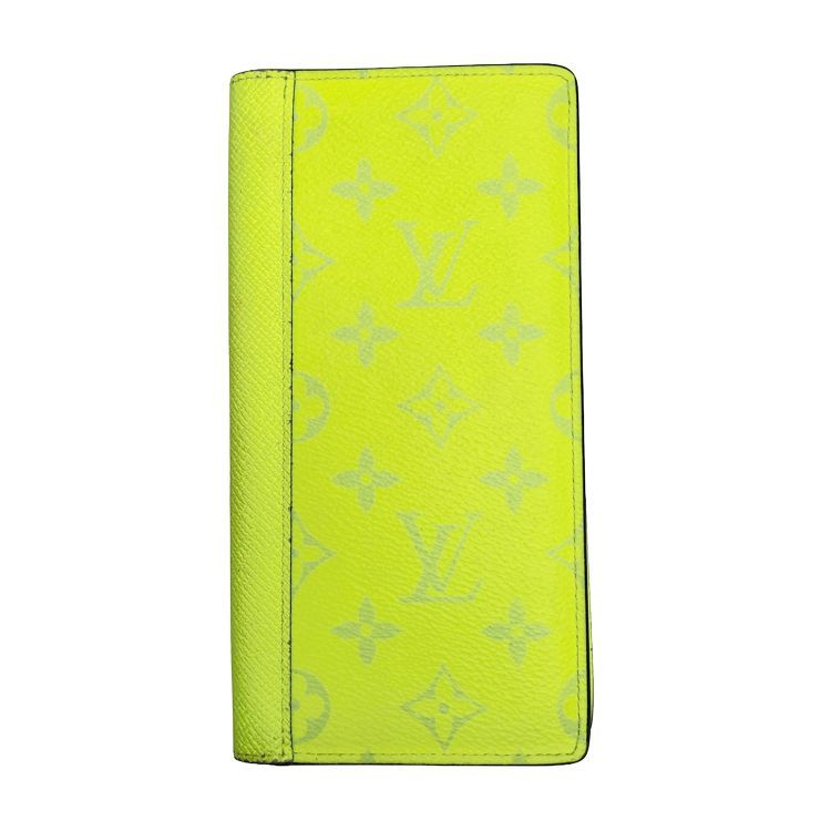 LOUIS VUITTON ルイヴィトン タイガラマ ポルトフォイユ･ブラザ NM ジョーヌ ネオンイエロー M30947 RFID 財布 ウォレット ファスナー 長財布 折り財布 二つ折り ロングウォレット メンズ イエロー