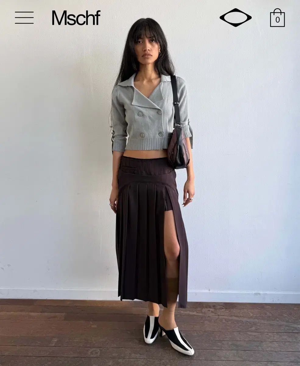 ミスチーフ LAYERED PLEATED MAXI SKIRT プリーマクススカート