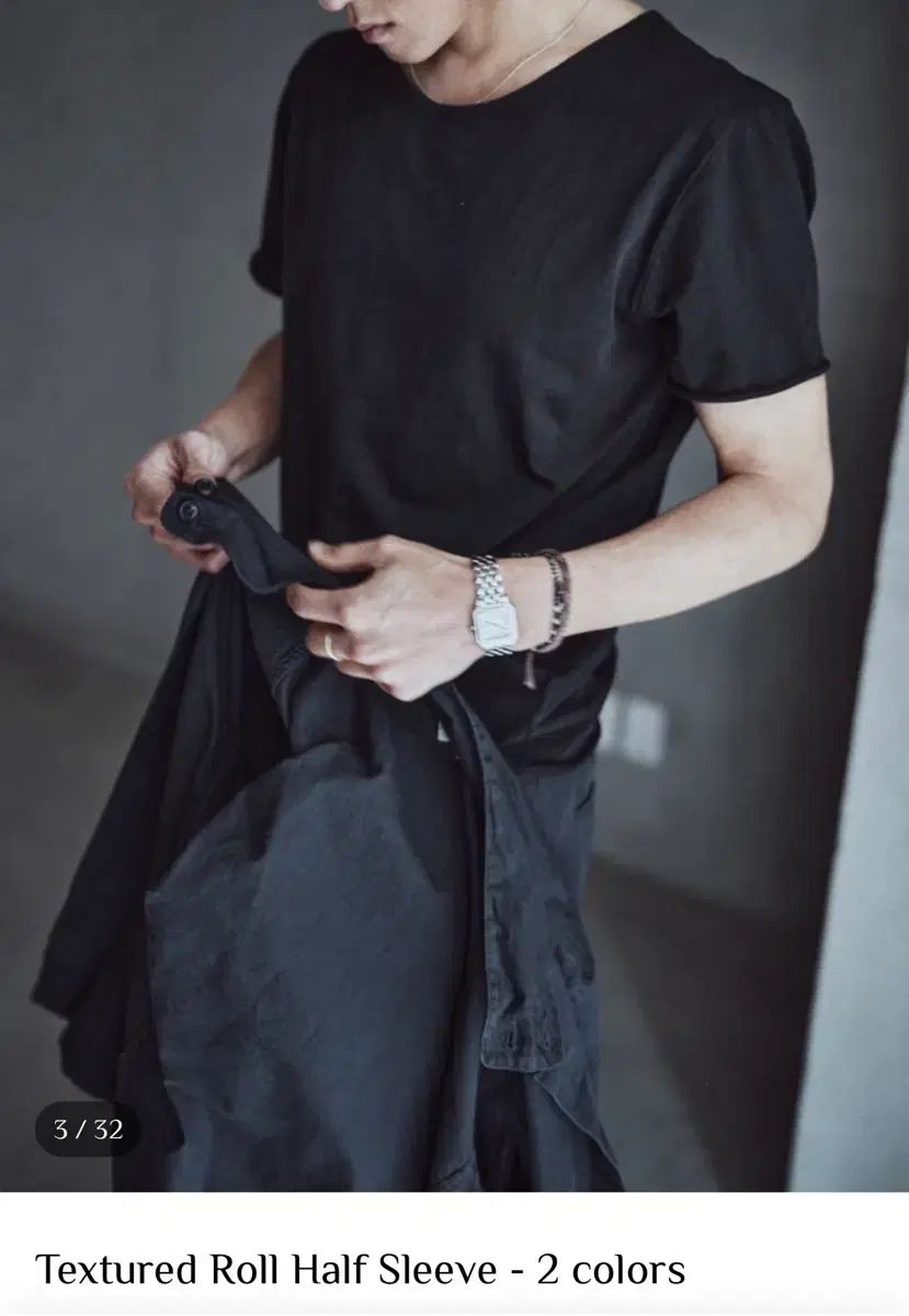 ウール Free! Textured Roll Half Sleeve