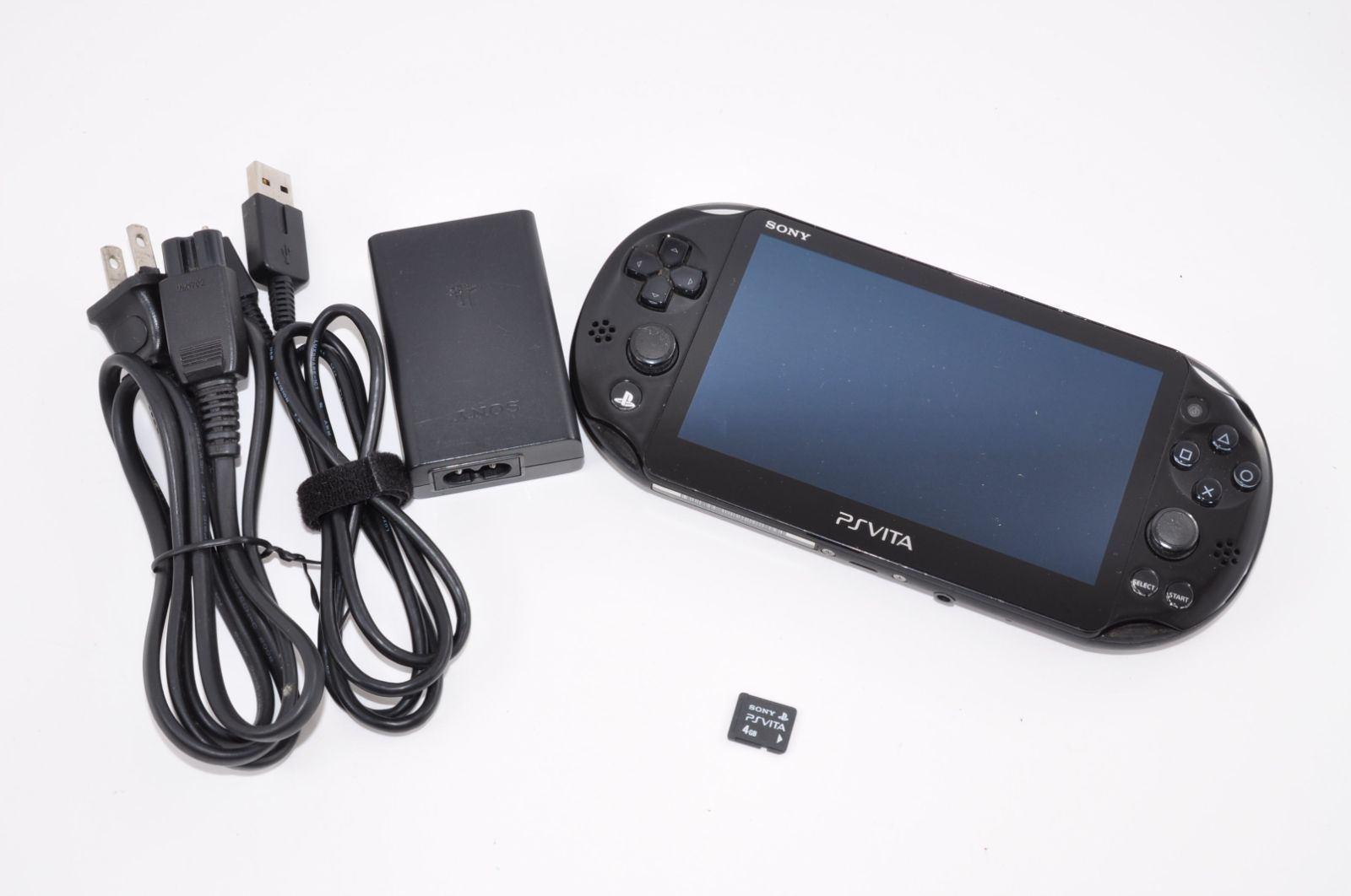 SONY PSvita PCH-2000 ブラック本体 ソフト付き PlayStationVita Wi-Fi