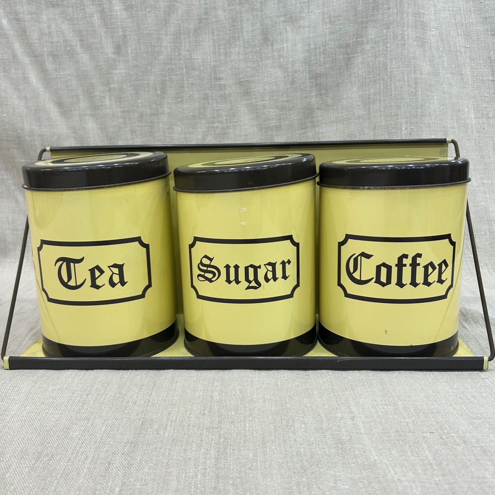【アンティーク】イギリス製 Regency Ware コーヒー缶、シュガー缶、茶葉缶セット
