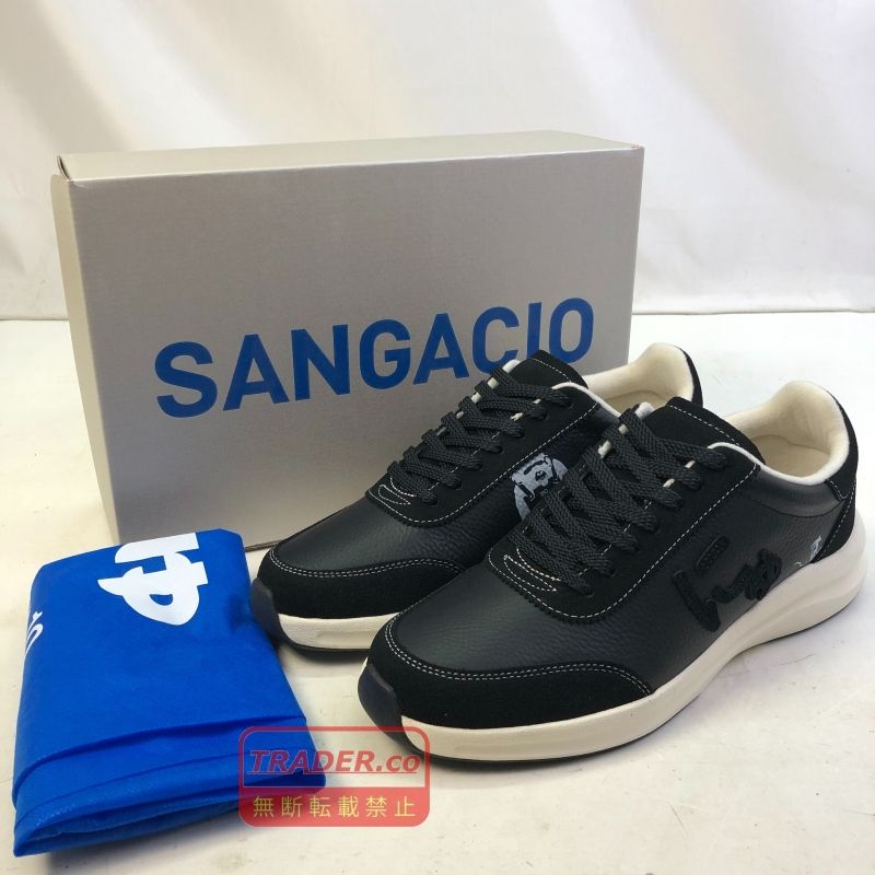 01w-6696 サンガッチョ Sangacio 28.0cm US10 UK9.5 EU44 BRANDALISED にゅ バンクシー コラボ 限定 サンガッチョ 本革 ブラック ブランダイズド 靴 【中古品】