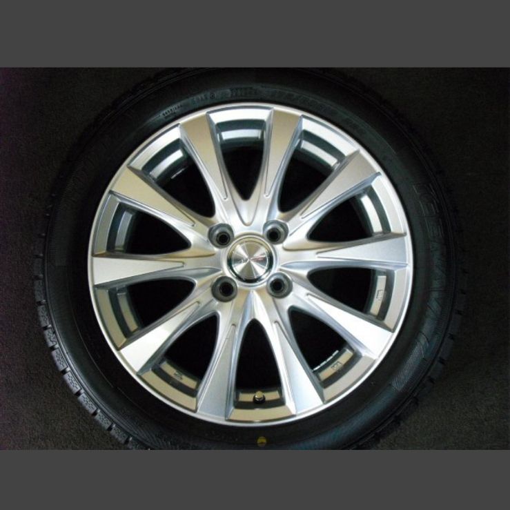 (T-2219)本州送料無料 超バリ山 175/60R16 グッドイヤー 24年製 100ラクティス クロスビー 16インチスタッドレスセット物 中古タイヤホイール