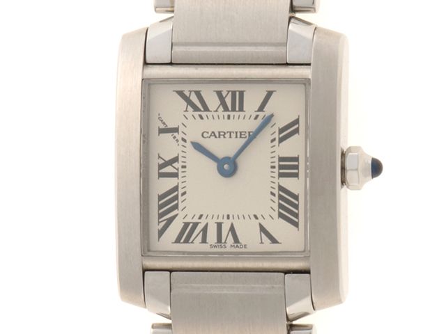 CARTIER カルティエ タンクフランセーズ SM W51008Q3 腕時計 ステンレススチール シルバー クオーツ レディース【中古】