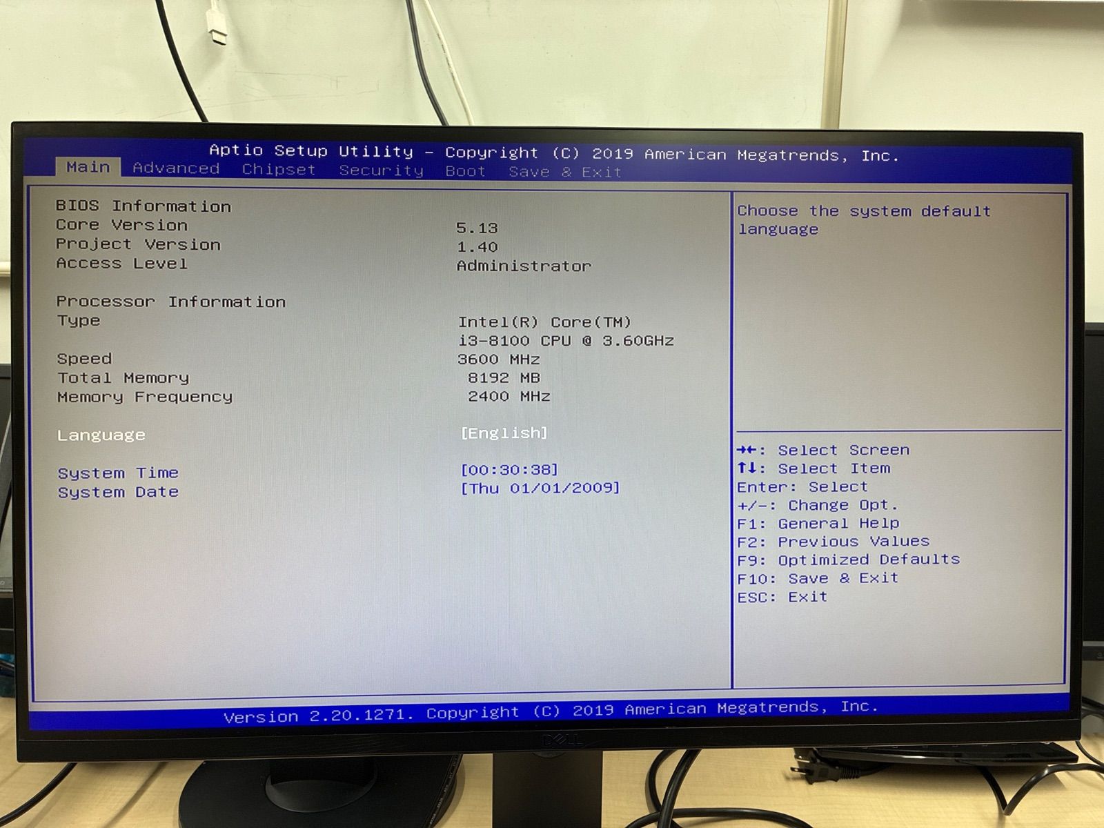 Dynabook dynaDesk DT100/P A612DPF8E122 Core i3-8100 8GB HDD/SSDなし ジャンク デスクトップPC