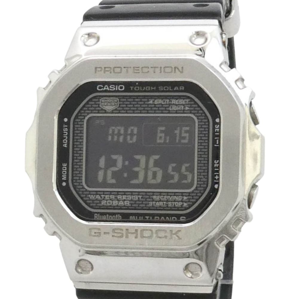 CASIO G-SHOCK カシオ ジーショック GMW-B5000-1JF フルメタル ステンレス ラバーベルト ソーラー 腕時計 デジタルウォッチ ブラック系 シルバー系【中古】