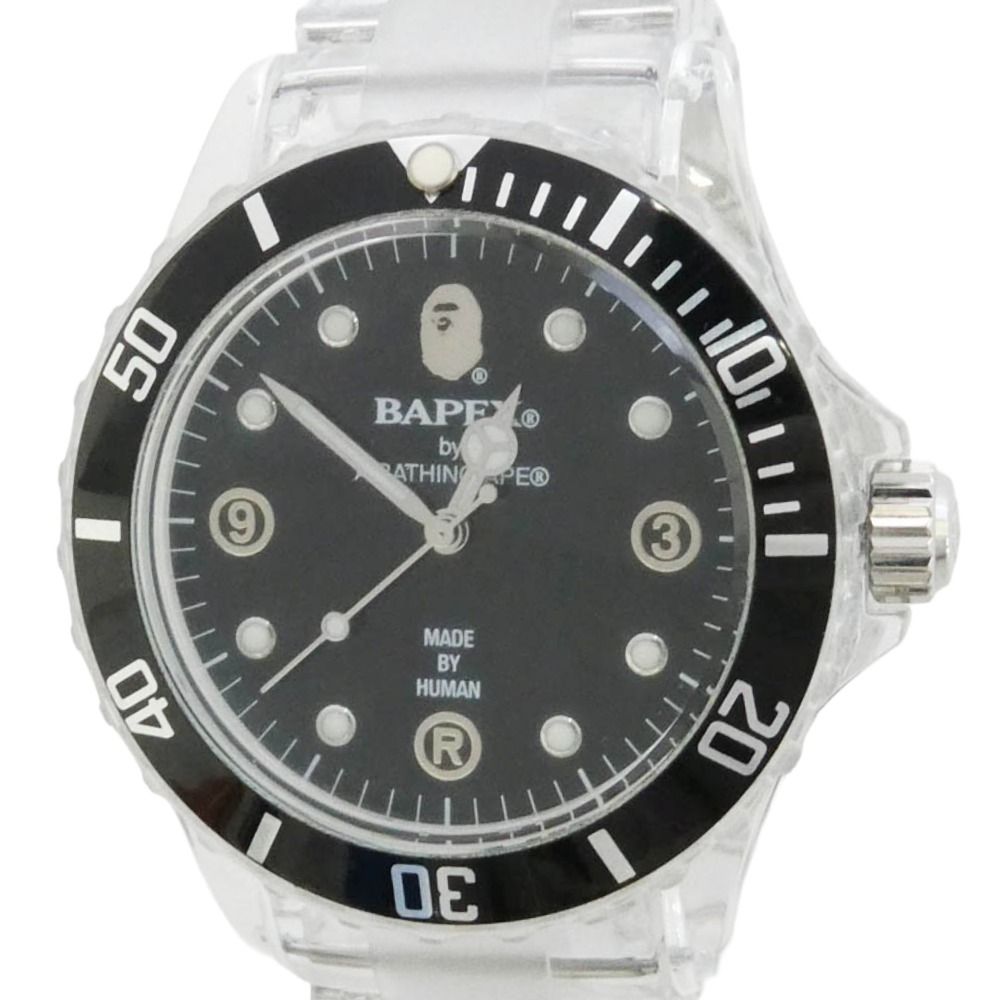 A BATHING APE アベイシングエイプ BAPEX CLEAR WATCH ベイペックス