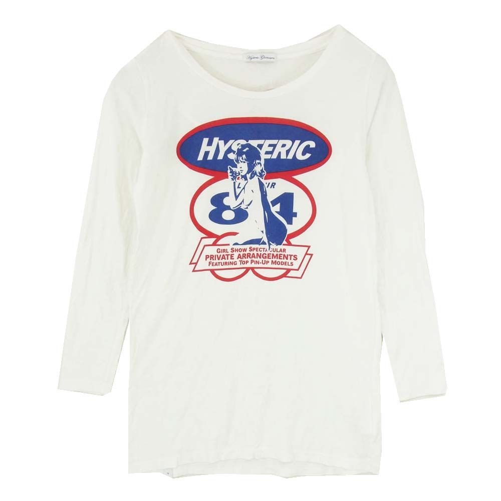 メンズ HYSTERIC GLAMOUR ホワイト ロングスリーブ Tシャツ M