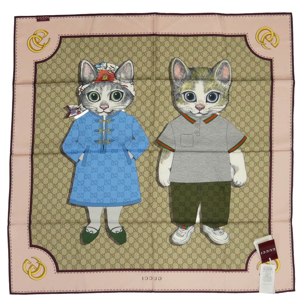 ヒグチユウコ★GUCCI★シルクスカーフ★2023 GUCCI グッチ 848288 3G001 6172 × Yuko Higuchi Printed Silk Scarf