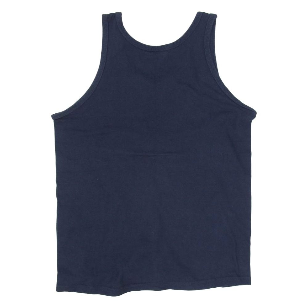 STUSSY ステューシー 00s S ロゴ プリント タンクトップ ネイビー系 S