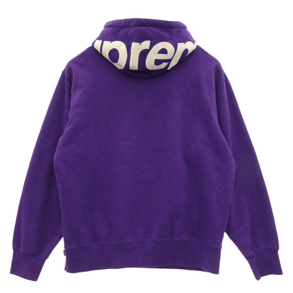 Supreme シュプリーム 21AW Contrast Hooded Sweatshirt フードロゴ刺繍 プルオーバーパーカー フーディ パープル系 M【中古】 Supreme シュプリーム 21AW Contrast Hooded Sweatshirt フードロゴ