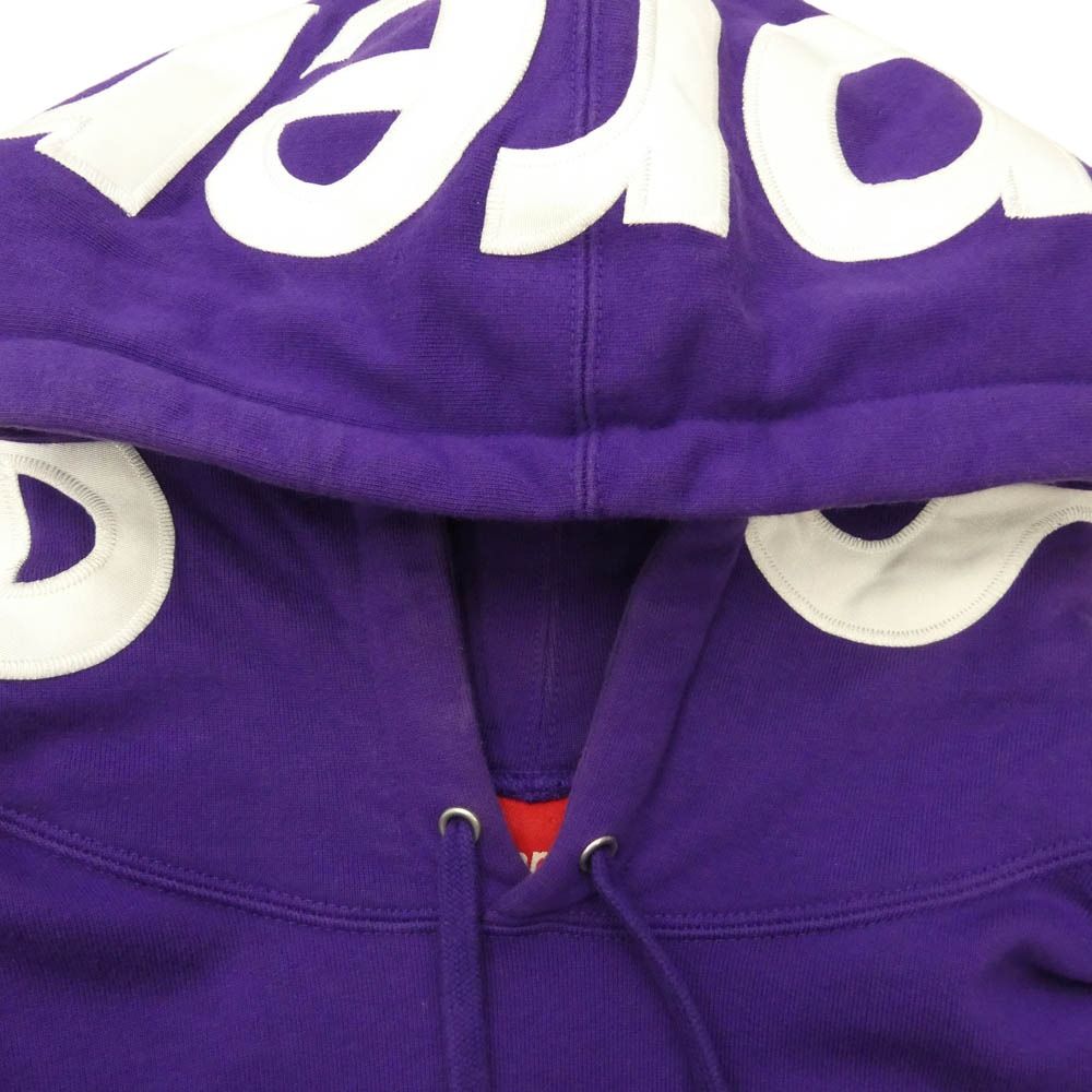 Supreme シュプリーム 21AW Contrast Hooded Sweatshirt フードロゴ刺繍 プルオーバーパーカー フーディ パープル系 M【中古】 Supreme シュプリーム 21AW Contrast Hooded Sweatshirt フードロゴ