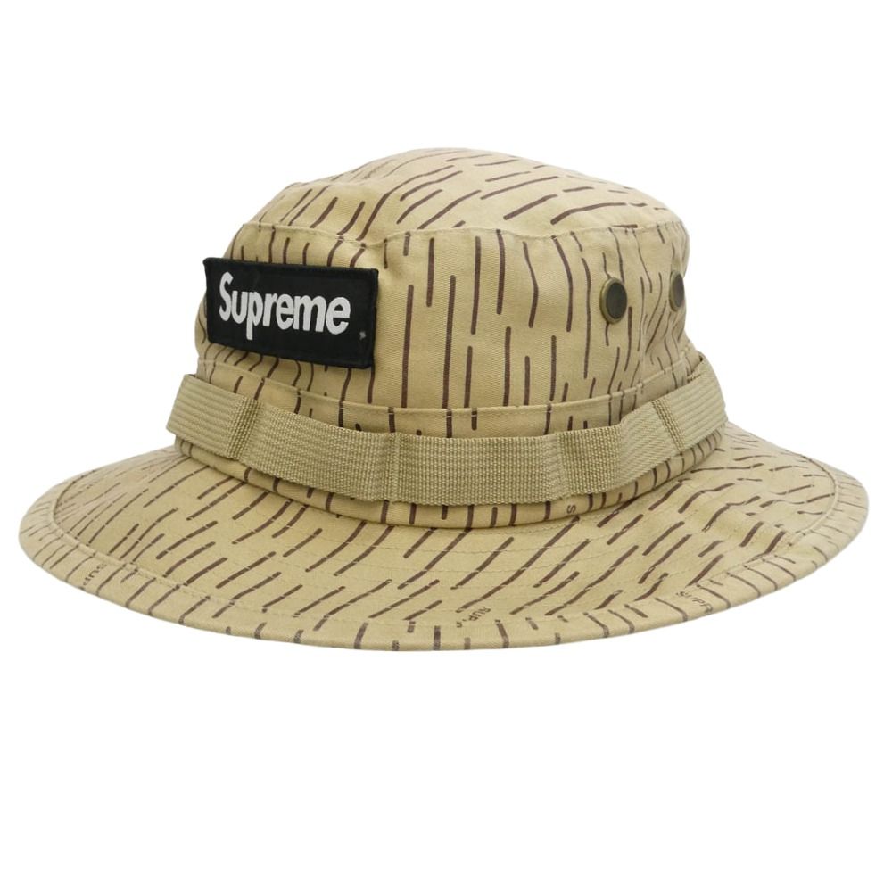 Supreme シュプリーム 24AW Military Boonie HAT ミリタリー ピンズ ブーニー ハット 帽子 ベージュ系 ブラウン系 60cm(M/L)【中古】