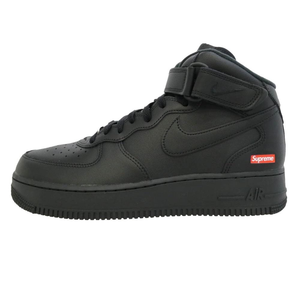 Supreme シュプリーム FZ8784-001 × Nike Air Force 1 Mid Black FW24 ナイキ エアフォース1 ミッド ブラック ハイカット スニーカー ブラック系 27cm【新古品】【未使用】【中古】