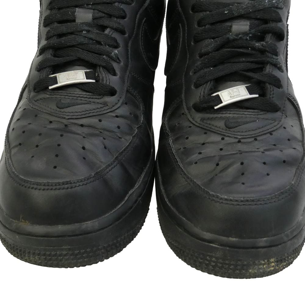 Supreme シュプリーム CU9225-001 × Nike Air Force 1 Low Black ナイキ エアフォース1 ロー ブラック ローカット スニーカー ブラック系 27cm【中古】 Supreme シュプリーム CU9225-001 × Nike Air Force 1 Low Black